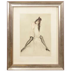 French Hand-Colored Etching