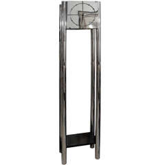 Chrome Modernist Grand Father Clock