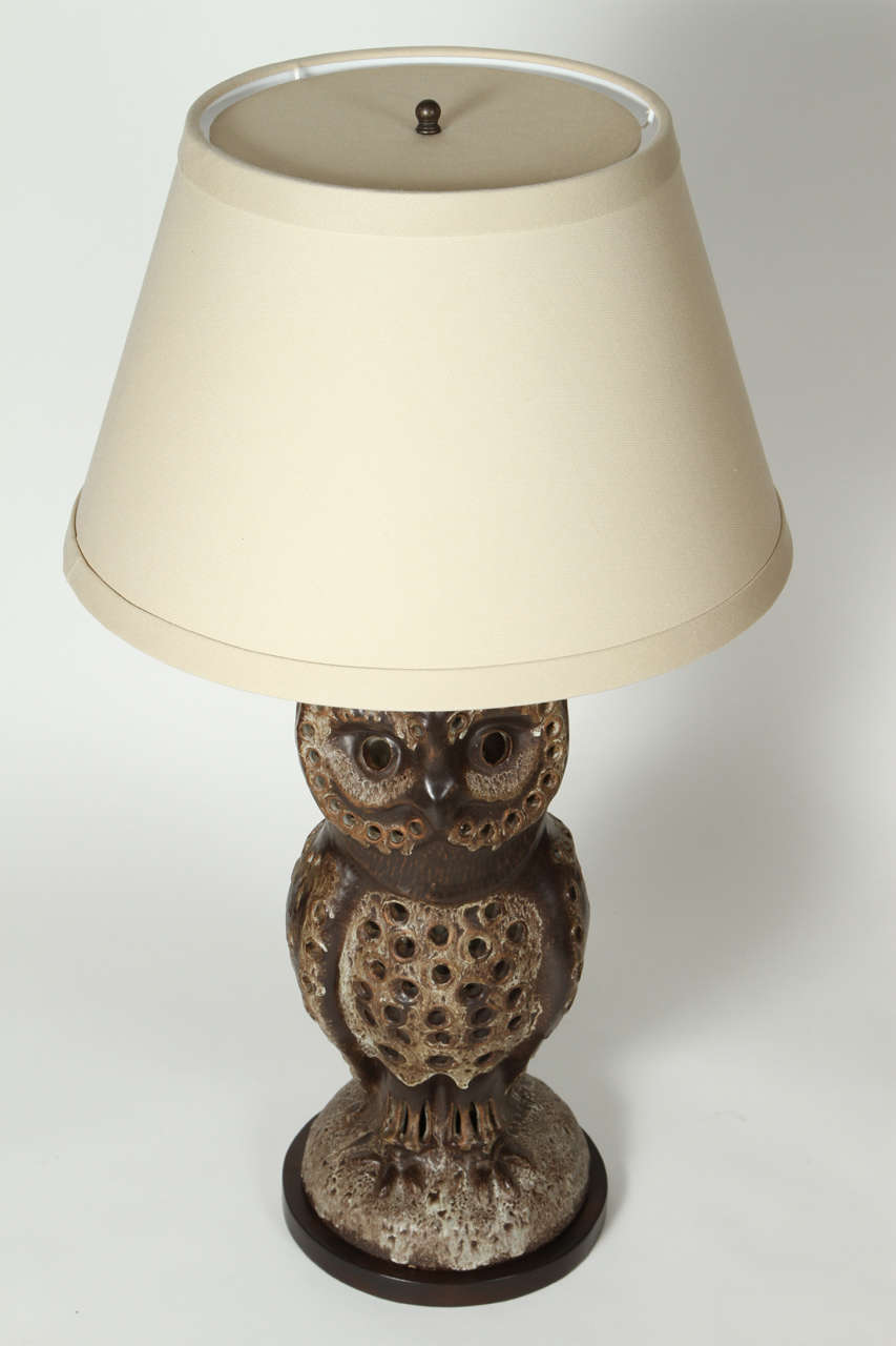 Ceramic Owl Lamp