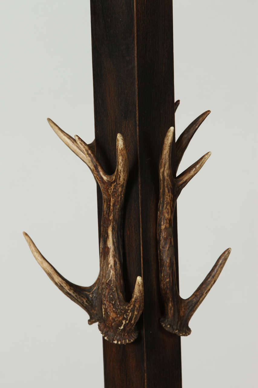 free standing antler coat rack