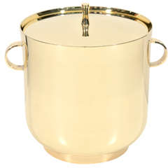 Vintage Tommi Parzinger Polished Brass Ice Bucket