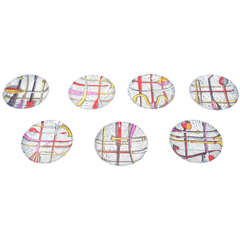 Set of Porcelain "Orchestra" Coasters by Fornasetti