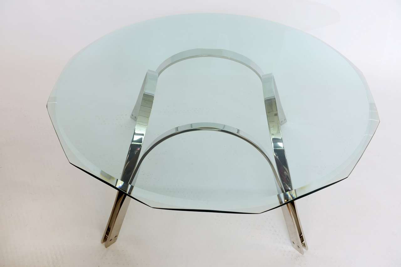 silver glass table