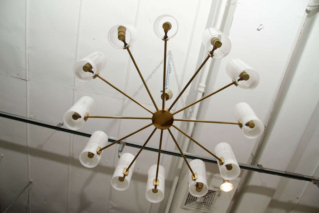 Italian Multi-Arm Ceiling Light In Good Condition For Sale In New York, NY