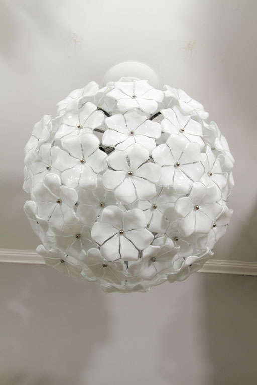 flower glass chandelier