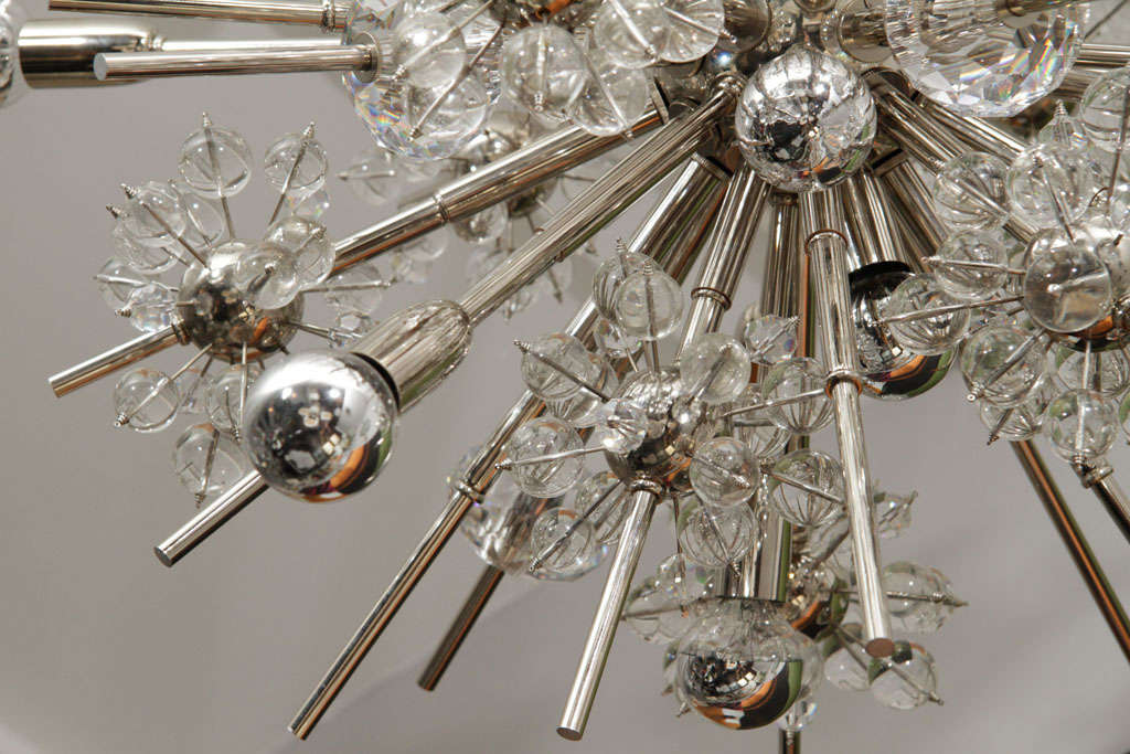20th Century Large Custom Handmade Crystal Sputnik For Sale