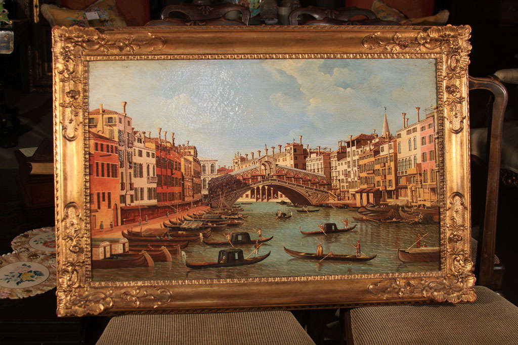 Venetian canal scene painting