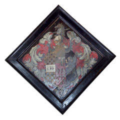 Painted "Hatch Ment" Armorial from an Old Collection*