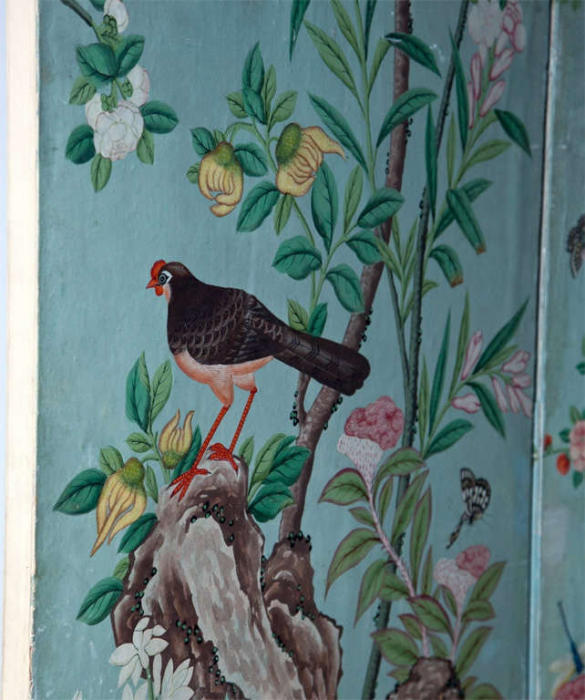 Antique Chinese Six Panel Standing Screen 1