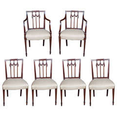 Antique Set of Six Hepplewhite Chairs