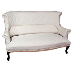 Antique Wonderful French Cab Leg Sofa