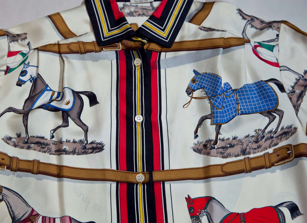 Hermes Equestrian Silk Blouse presented by funkyfinders 2