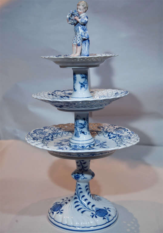 Meissen Boy  Figural Three Tiered Tazza*