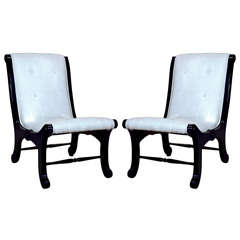 Pair circa 1890s Campeche Chairs