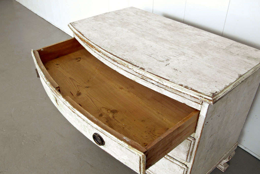 19th Century Belgian Painted Oak 3 Drawer Commode 3