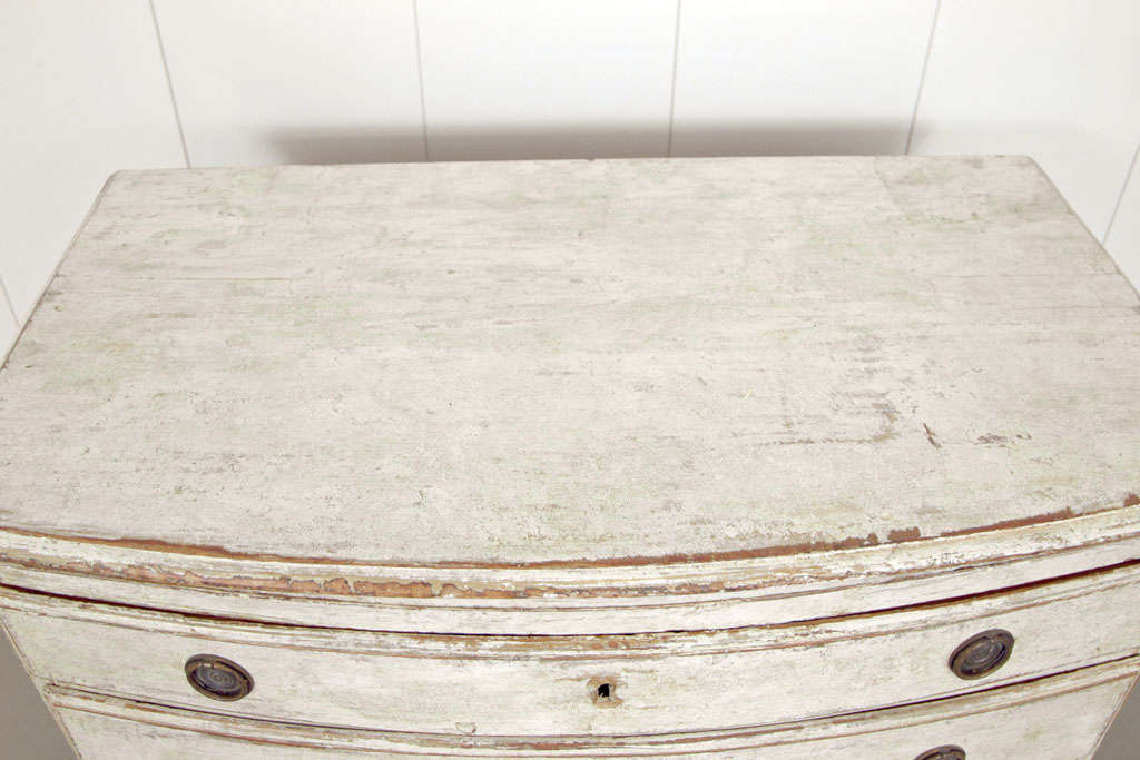 19th Century Belgian Painted Oak 3 Drawer Commode 4