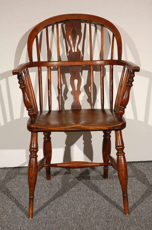 Oak 19thc Fantastic English Set Of Six Windsor Chairs