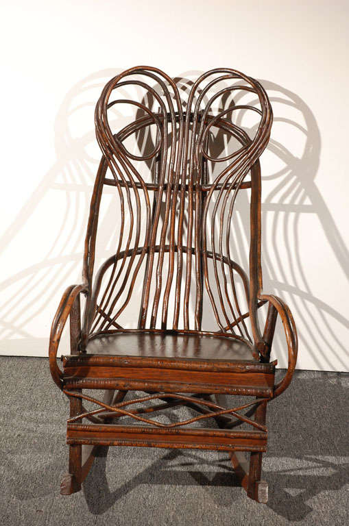 Fantastic form and condition bentwood hickory rocking chair from Pennsylvania.The rocker is in great shape but is also very sturdy and strong.
