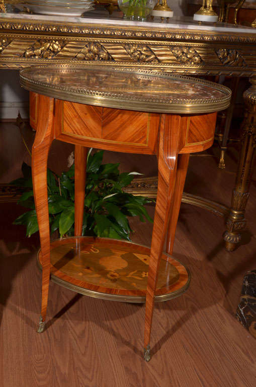 Wood 19th c Louis XV side table For Sale