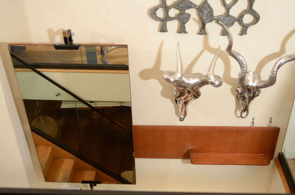 Bentwood shelf and adjustable mirror unit by Campo and Graffi