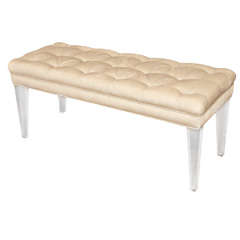 Stylish Upholstered Acrylic Bench