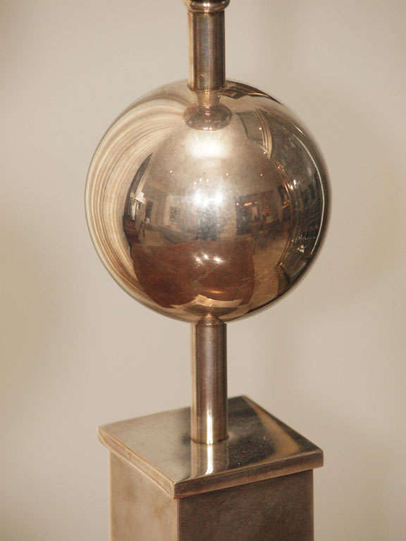 Attractive Silverplate Table Lamp For Sale 1