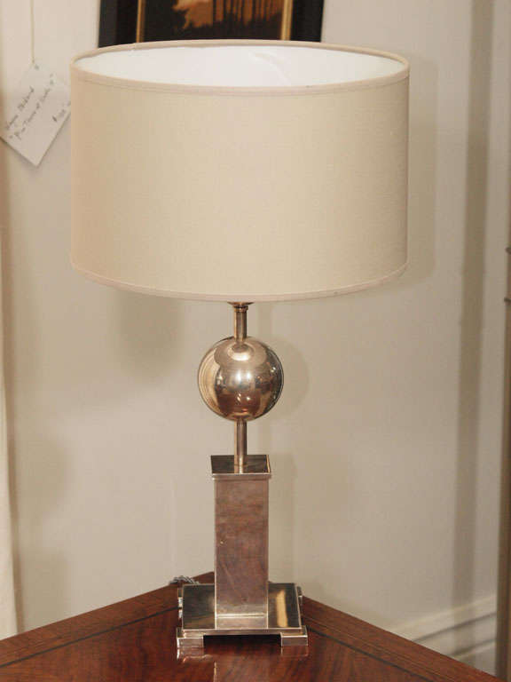 Attractive Silverplate Table Lamp For Sale 4