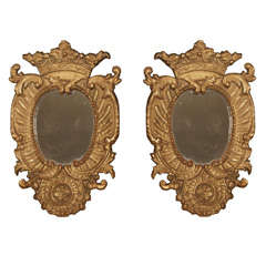 Pair of Italian Gilt Mirrors