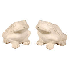 Vintage Pair of  Large Scale Garden Toads
