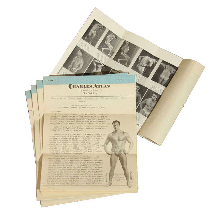 body building lessons from NYC Headquarters of Charles Atlas