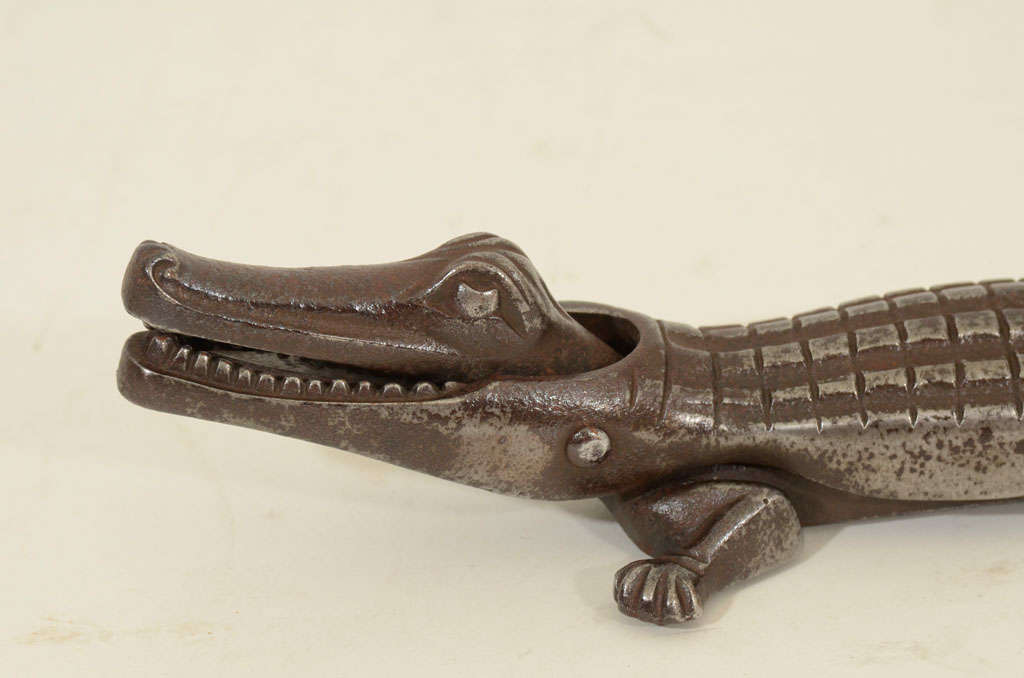 English Set of 3 Iron Alligator Nutcrackers, England, Early 20th Century
