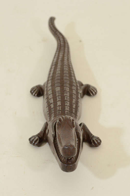 Set of 3 Iron Alligator Nutcrackers, England, Early 20th Century 1