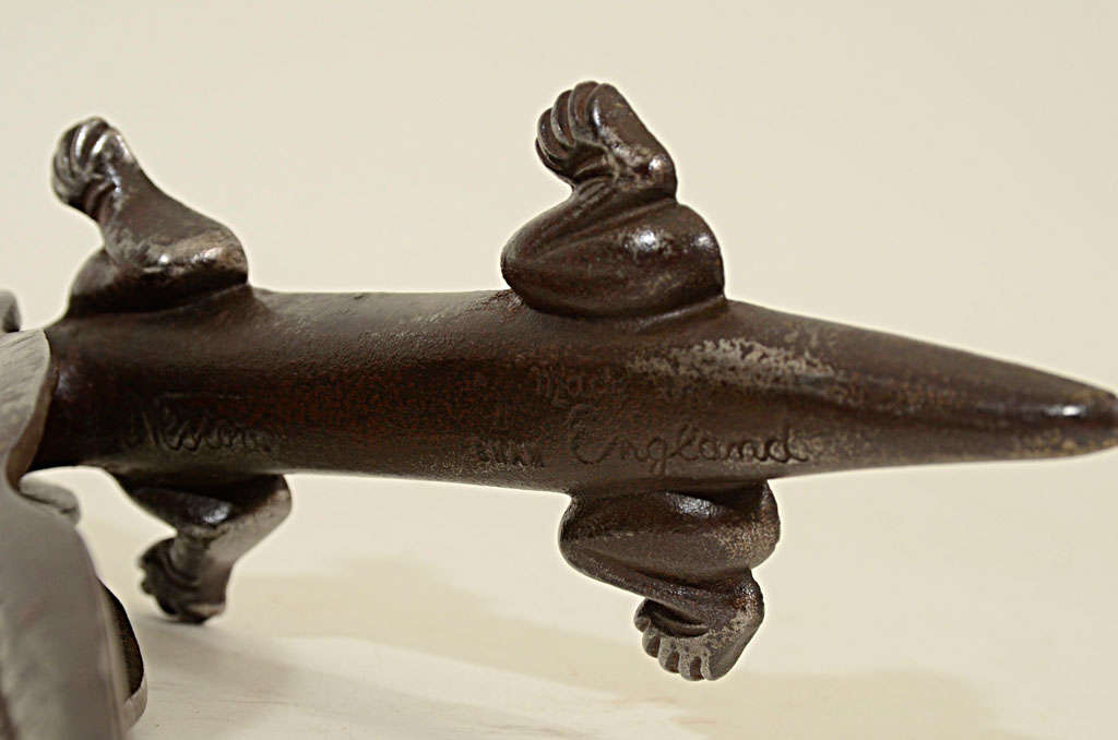Set of 3 Iron Alligator Nutcrackers, England, Early 20th Century 2