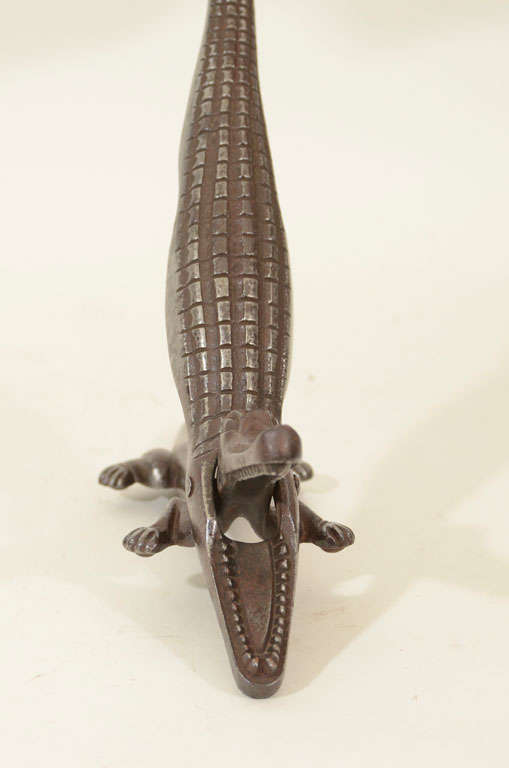 Set of 3 Iron Alligator Nutcrackers, England, Early 20th Century 4