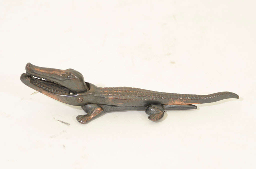Set of 3 Iron Alligator Nutcrackers, England, Early 20th Century 7
