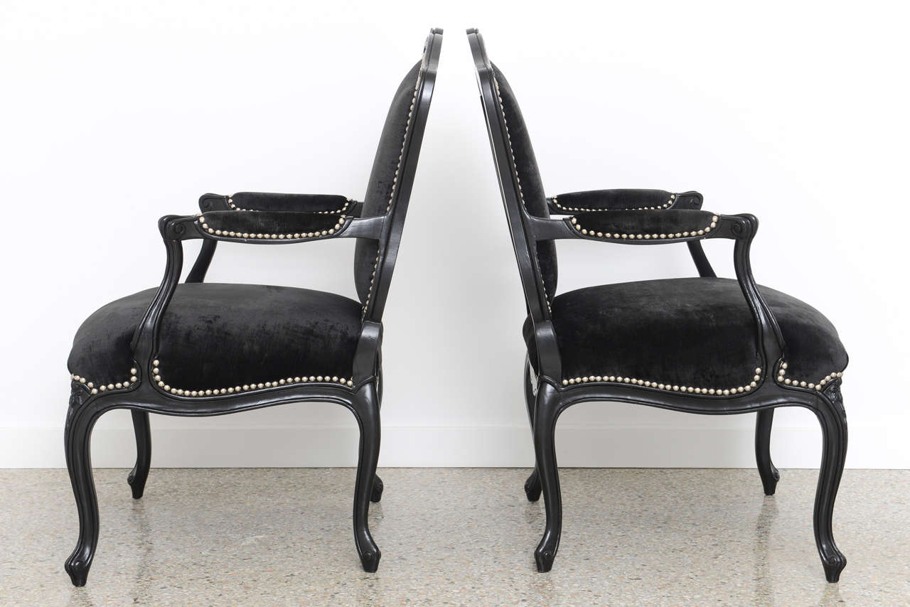 Pair of 1940s Hollywood Regency Bergeres 3