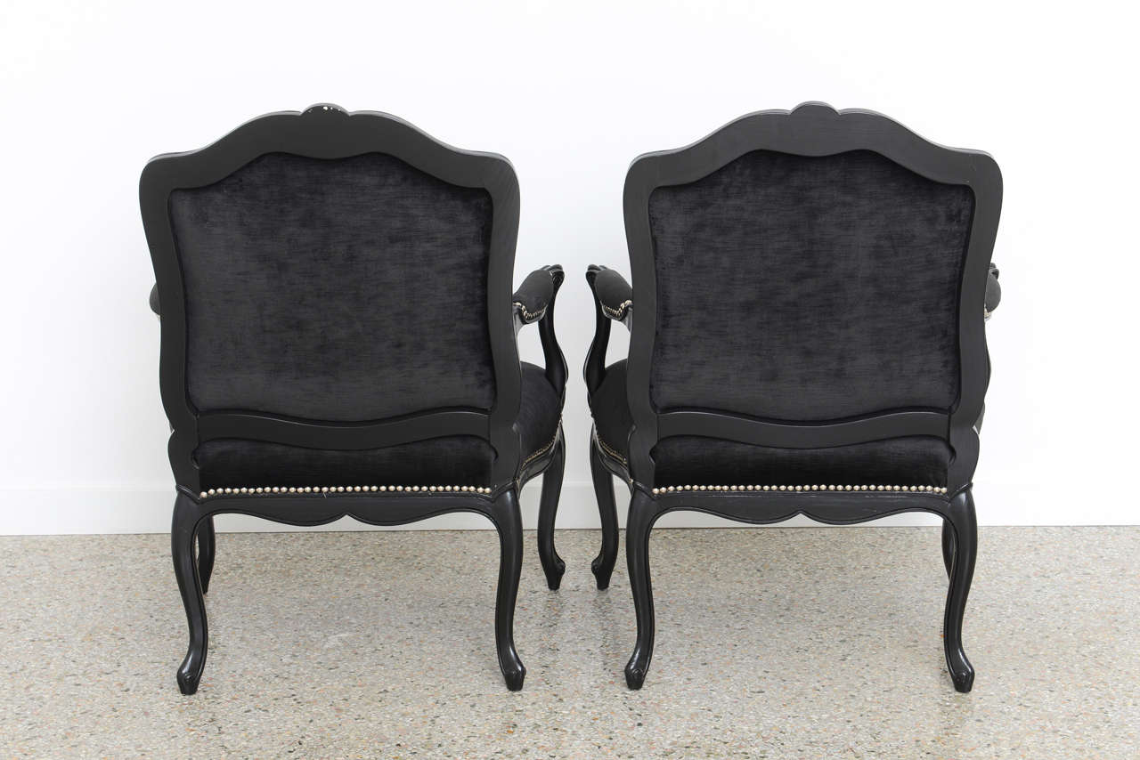 Pair of 1940s Hollywood Regency Bergeres 5