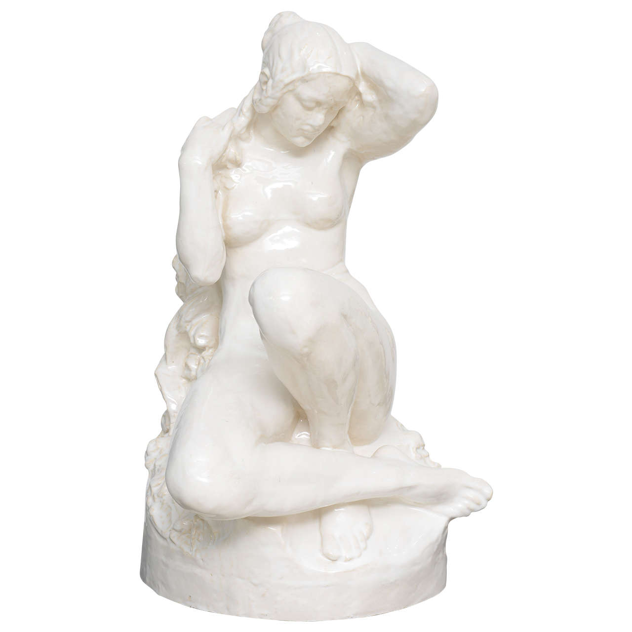 Art Nouveau/Deco Sculpture of a Reclining Nude Female