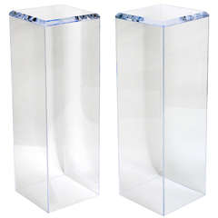 Pair of Modern Lucite Pedestals