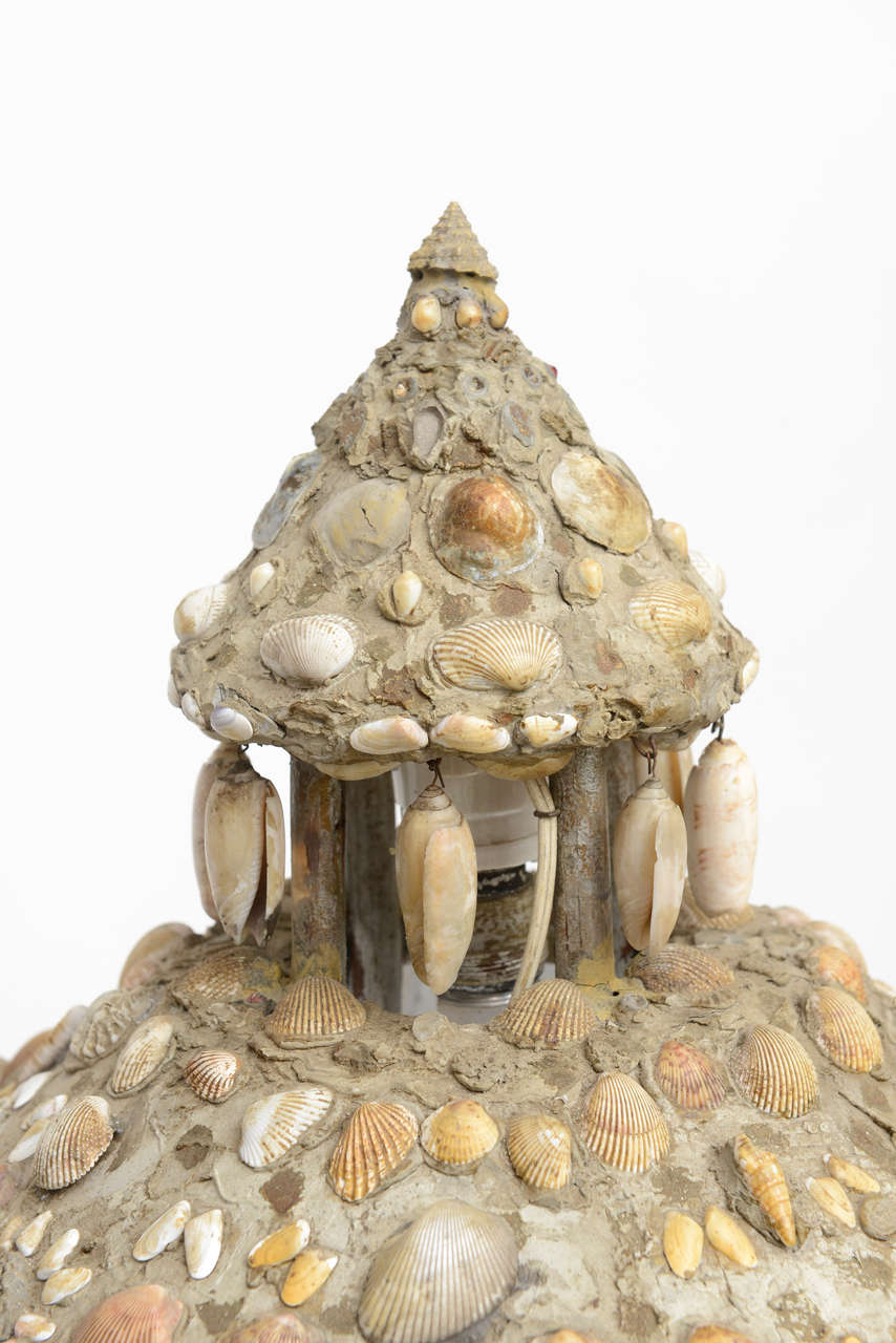 American Victorian Shell Lamp For Sale