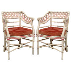 Pair of Faux Bamboo Chairs
