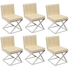 Set of 'Z' Chrome Chairs