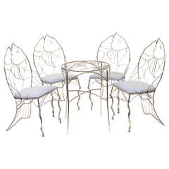 French Nickel Plated Table Set