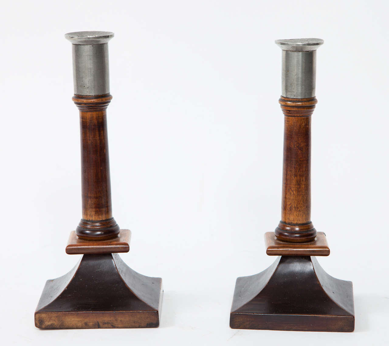 19th Century Pair of Swedish Candlesticks