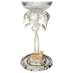 19th century silver and gold plated centrepiece by T. Bradbury & Sons