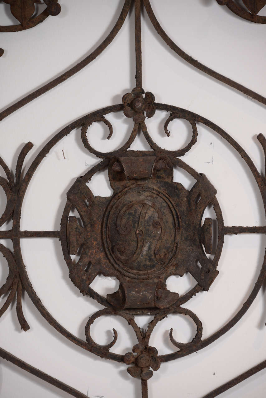 18th Century Hand-Wrought Iron Decorative Piece In Excellent Condition In Houston, TX