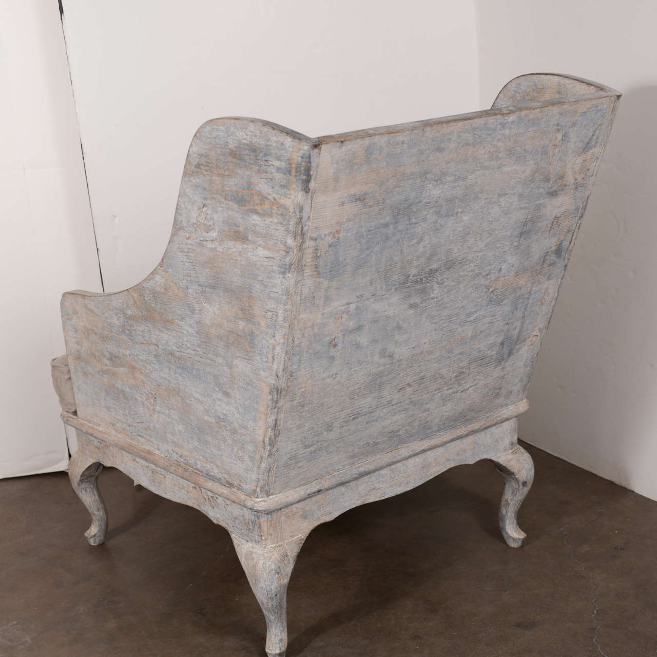 Pair of Carved Wingback Chairs at 1stdibs