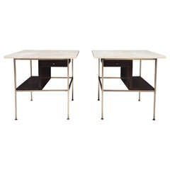 Paul McCobb 8702 Travertine-Top Tables for Directional