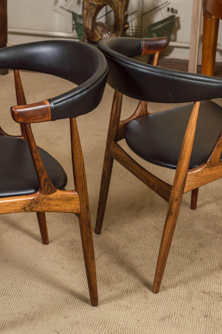 Late 20th Century Six Rosewood Dining Chairs Johannes Andersen