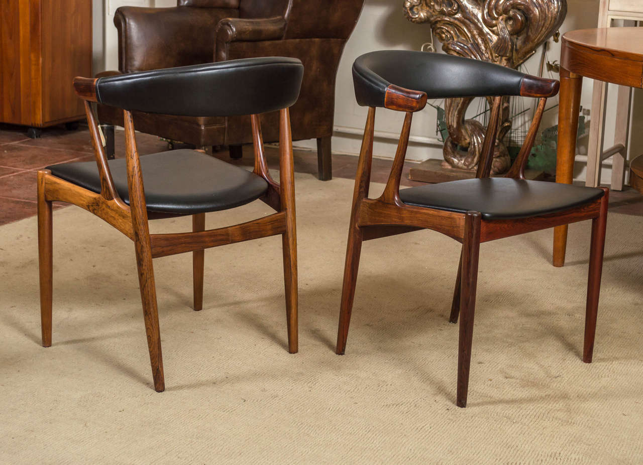 Six Rosewood Dining Chairs Johannes Andersen 1